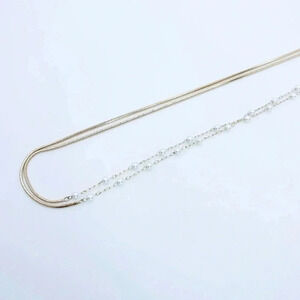 Delicate Pearl Necklace | Pearl Necklace | Gold Plated | Long Necklace